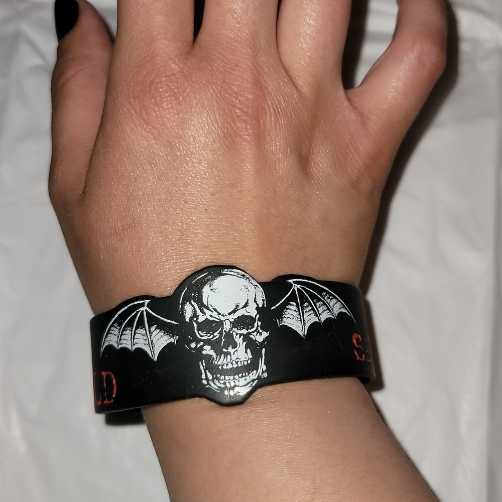Hot Topic Avenged Sevenfold Womens Rubber Bracelet